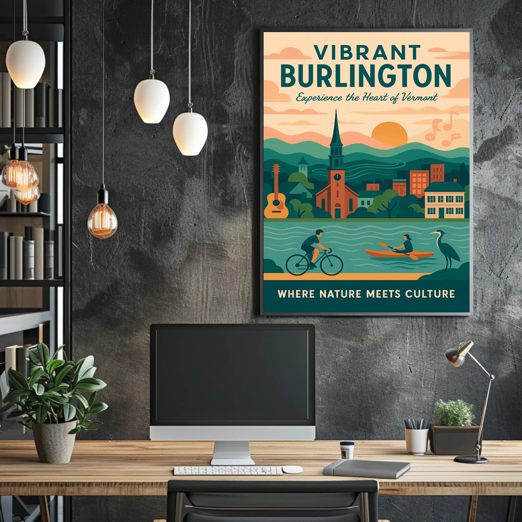 Burlington Poster Vibrant Nature And Culture