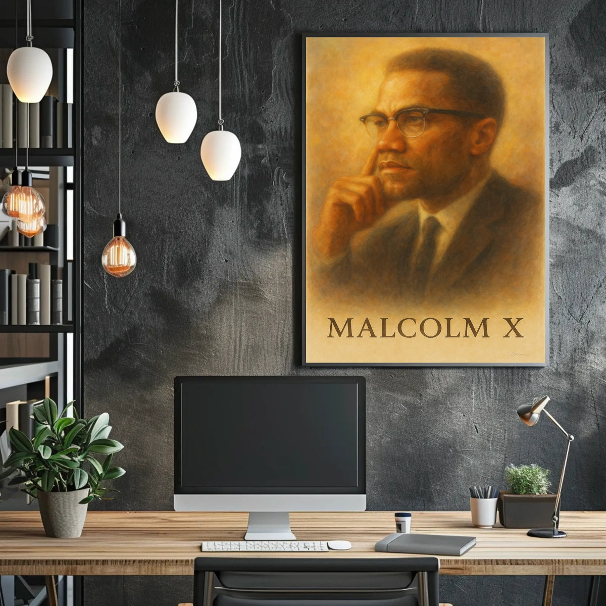 Malcolm X Portrait Poster