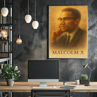 Malcolm X Portrait Poster