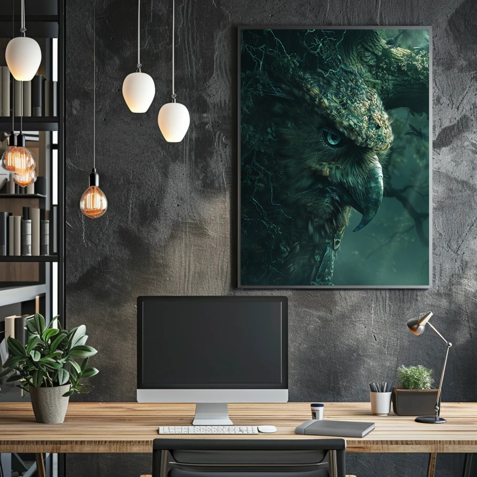 Mystical Owl Tree Fantasy or Mythology Poster PosterGoat