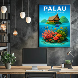 Palau A Pristine Paradise Poster PosterGoat