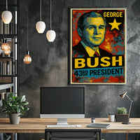 George W. Bush 43rd President of the United States Graffiti Pop Art Poster