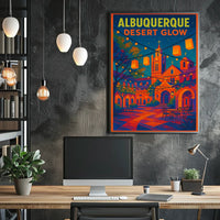 Albuquerque Desert Glow Poster