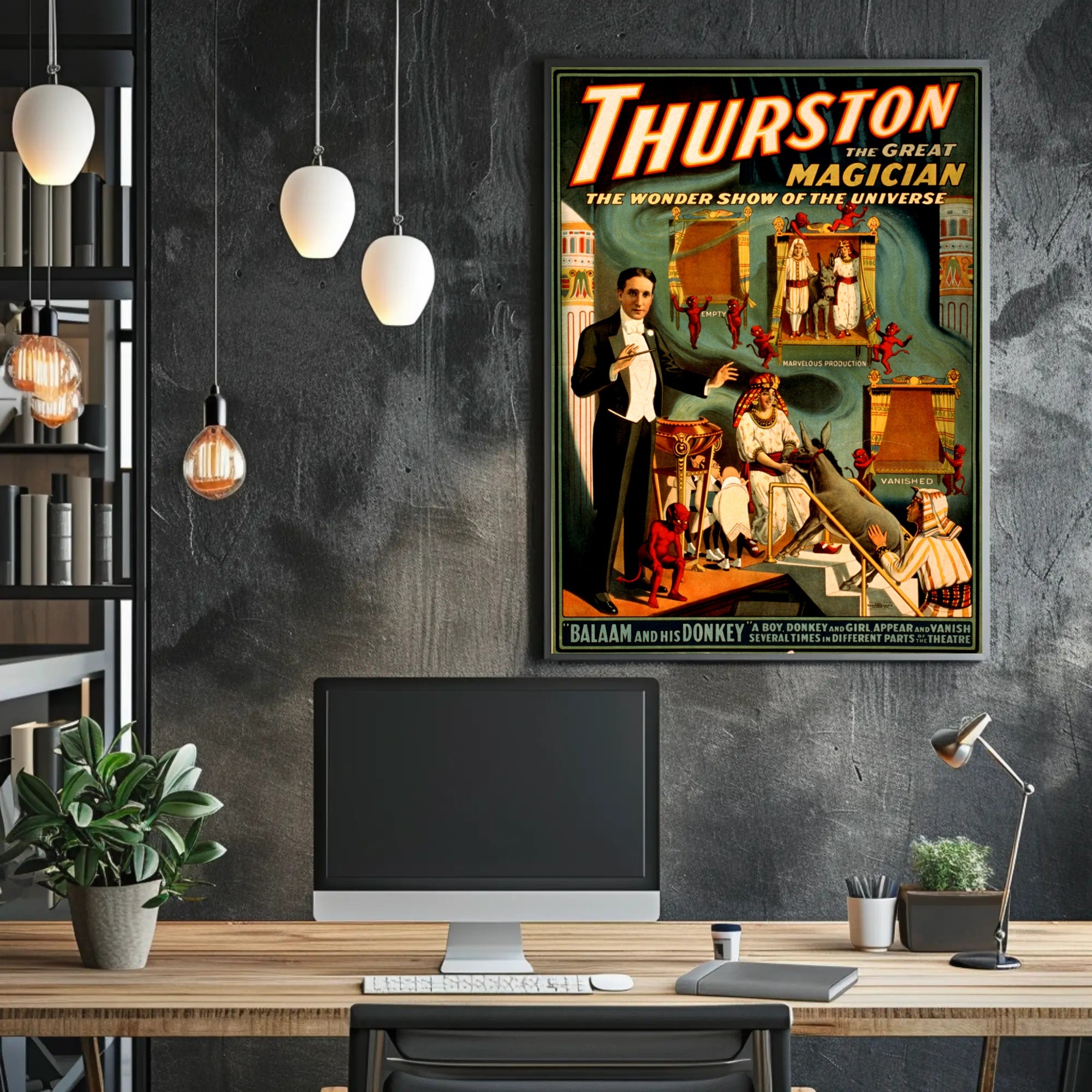 Thurston the Great Magician Vintage Show Magic Poster