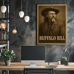 Buffalo Bill Vintage Western Portrait Cultural or Heritage Poster