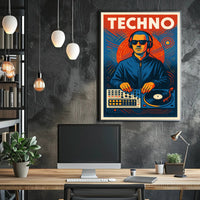 Techno Vibes Poster PosterGoat