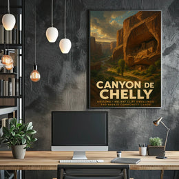 Canyon De Chelly Scenic Vintage Southwest Collectors Poster