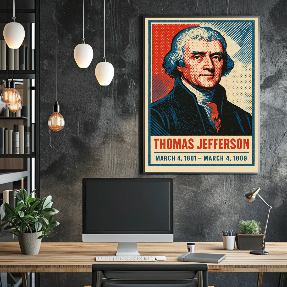 Thomas Jefferson Vintage Realism Collector Poster