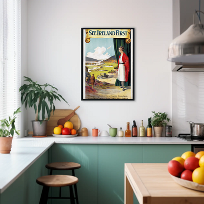 Vintage Poster - See Ireland First Lady and Car