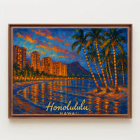 Honolulu Hawaii Wanderlust Beach Photography Poster