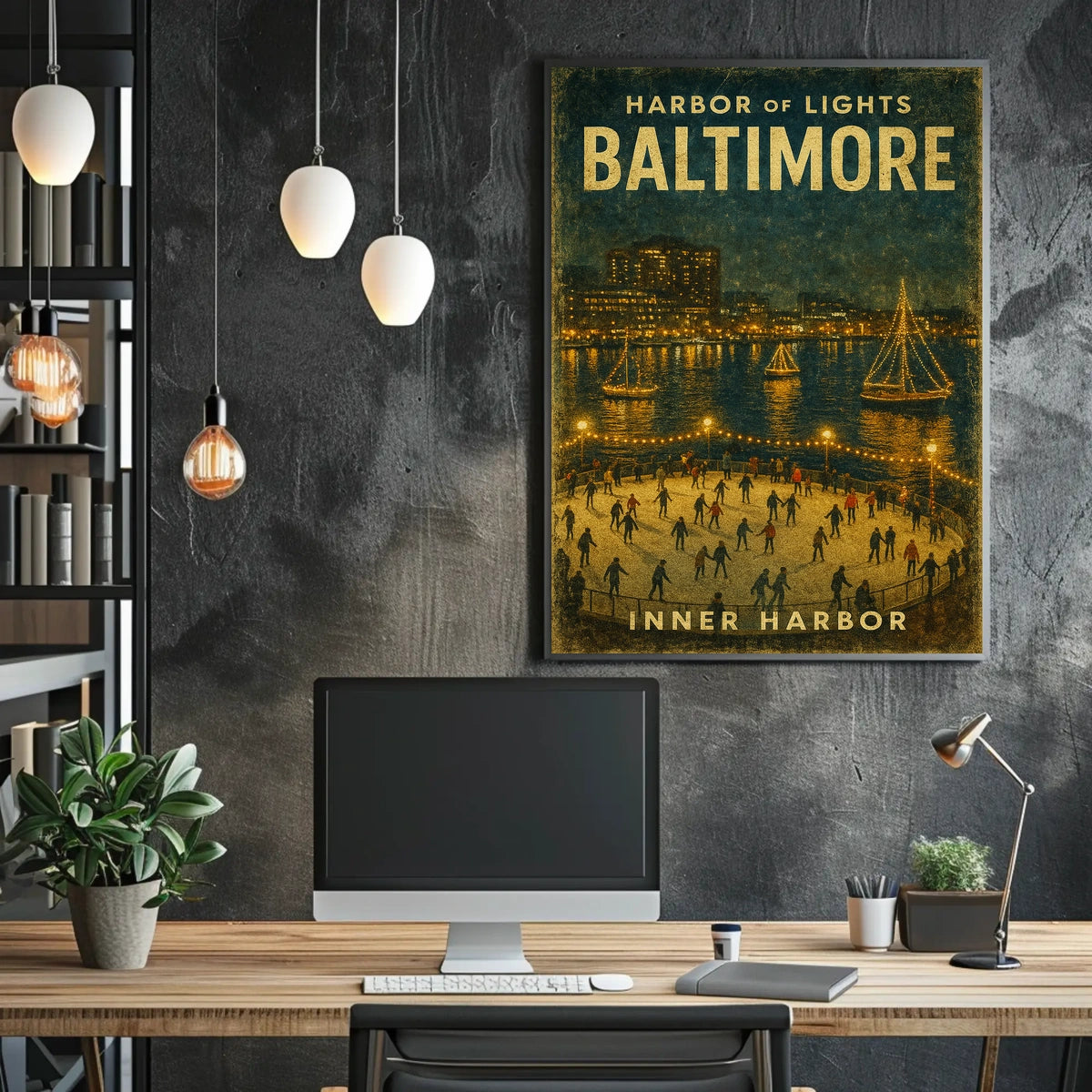 Harbor Of Lights Baltimore Poster