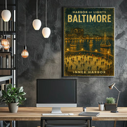 Harbor Of Lights Baltimore Poster