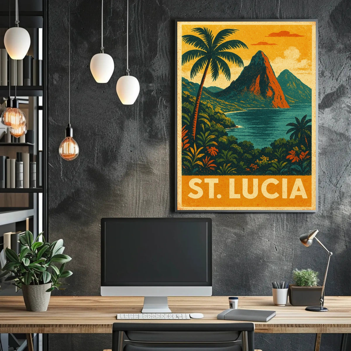 St. Lucia Travel Poster