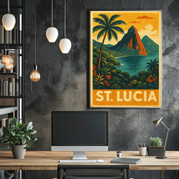 St. Lucia Travel Poster