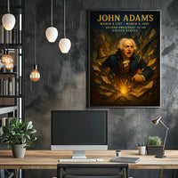 Revolutionary Leader with Quill: Historical or Presidential Poster