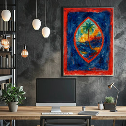 Tropical Oasis In Watercolor Poster