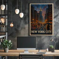 New York City Urban Evening Poster