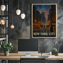 New York City Urban Evening Poster