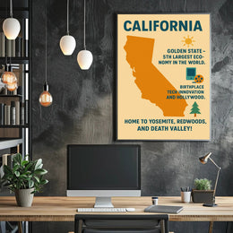 California The Golden State Poster PosterGoat
