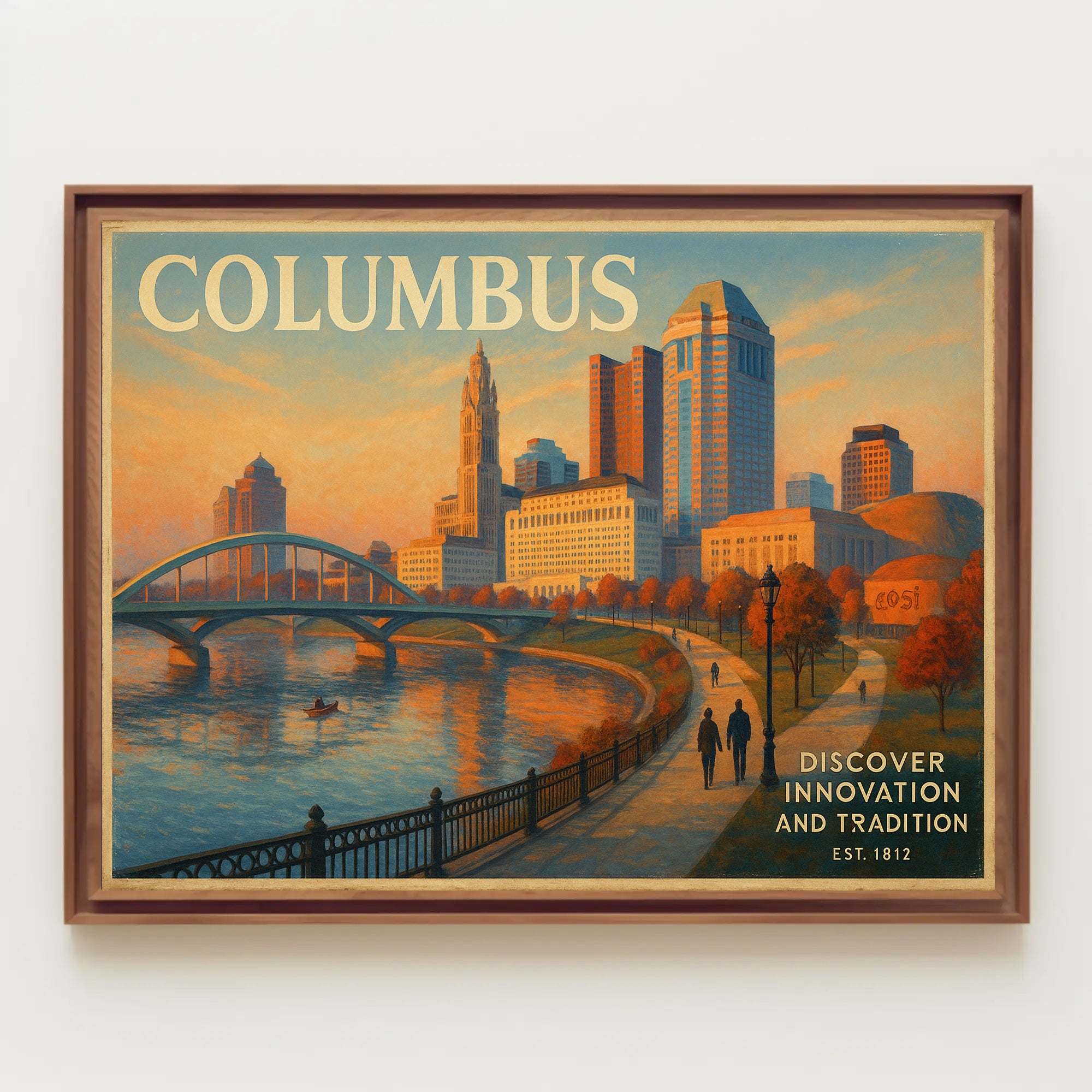 Columbus Travel Poster: Innovation and Tradition