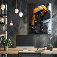 The Lonely Robot In The Rain Poster PosterGoat