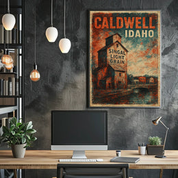 Caldwell, Idaho Singal Light Grain Poster