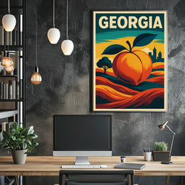 Georgia The Peach State Poster