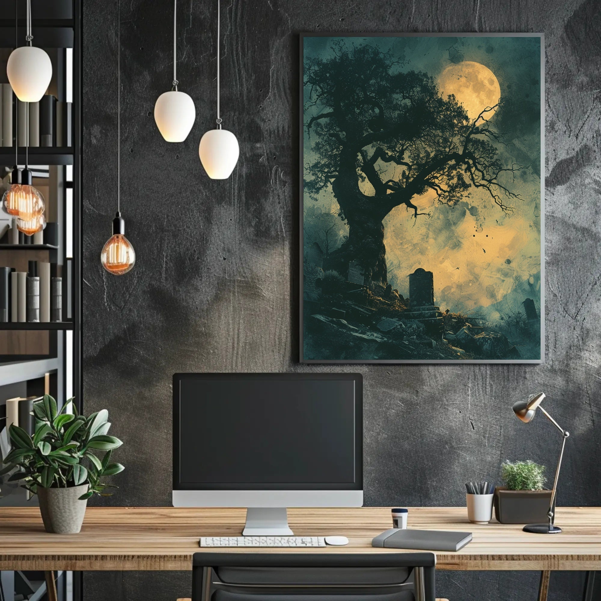 Haunting Gothic Graveyard Scene Fantasy or Mythology Poster PosterGoat