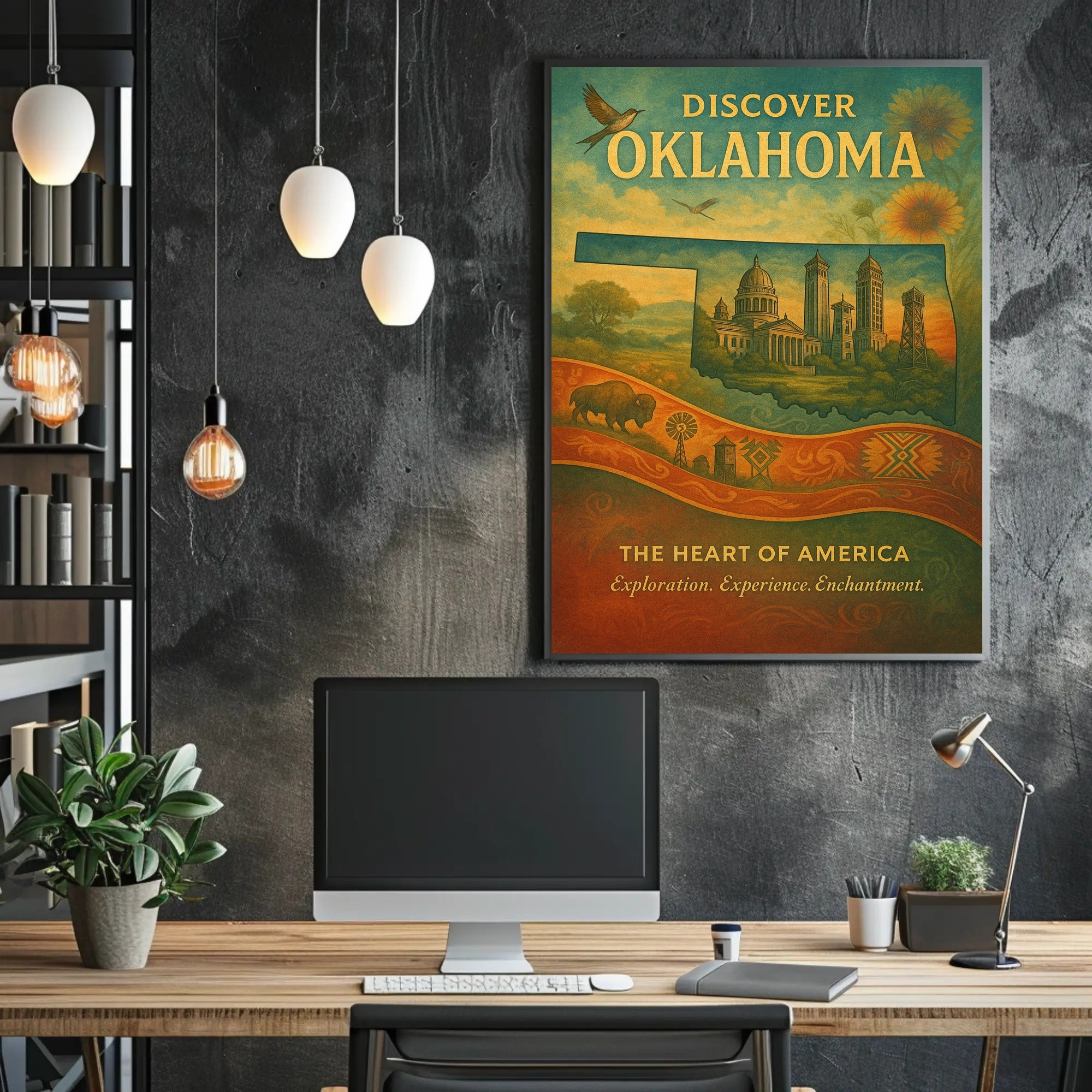 Discover Oklahoma Wall Art Print Decor PosterGoat