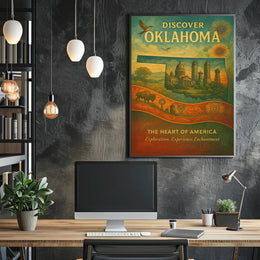 Discover Oklahoma Wall Art Print Decor PosterGoat