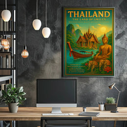 Thailand: The Land of Smiles Travel Poster
