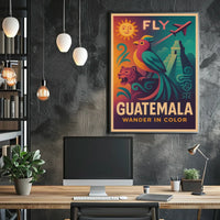 Fly To Guatemala Wander In Color Poster