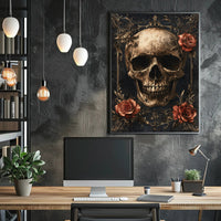 Skull And Roses Poster