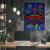 Houston Holiday Heights Poster