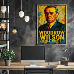 Woodrow Wilson 28th President of the United States Street Art Mashup Poster