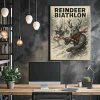 Reindeer Biathlon Poster
