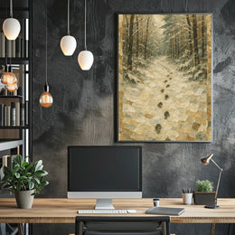 Winter Forest Path Poster
