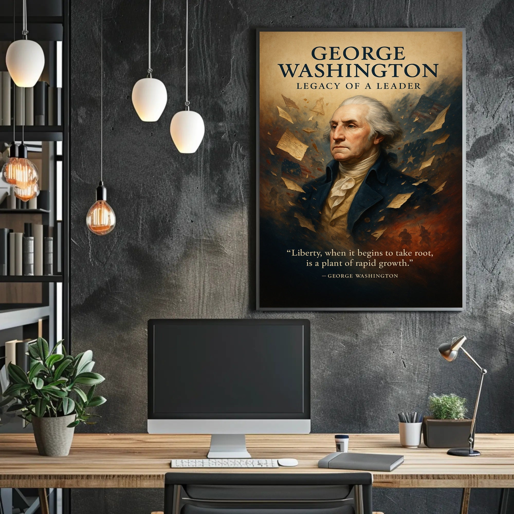 George Washington Legacy of a Leader Poster PosterGoat