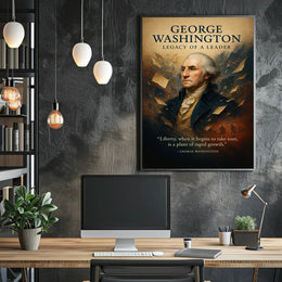 George Washington Legacy of a Leader Poster PosterGoat
