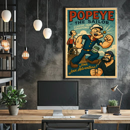 Cartoon Sailor Adventure: Vintage Pop Culture Poster
