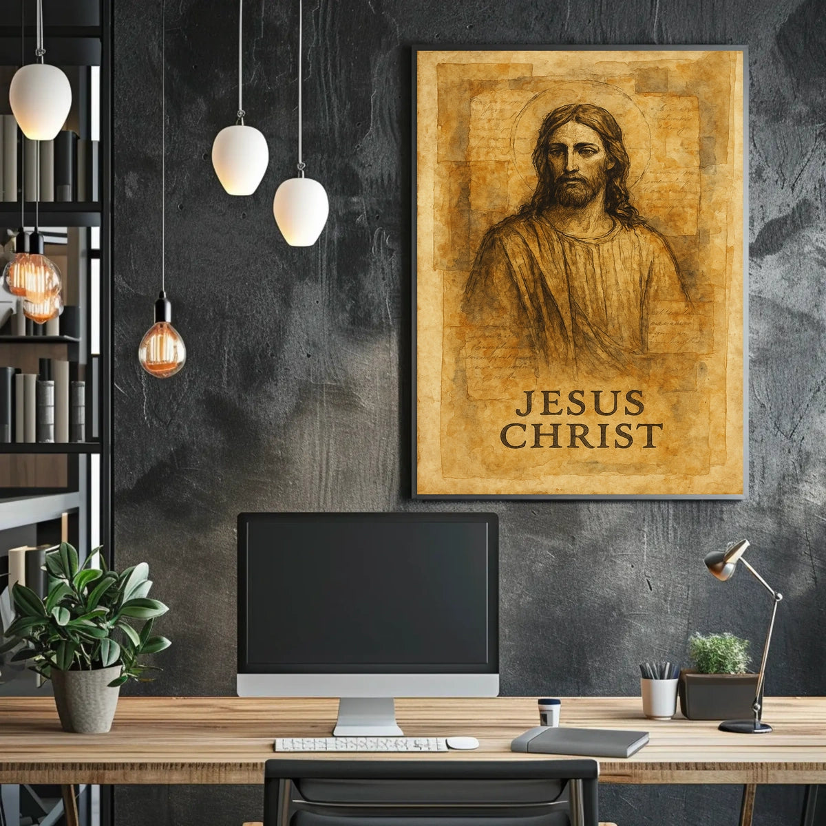 Jesus Christ Artistic Portrait Poster