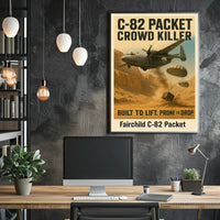 Fairchild C-82 Packet Mid-Century Military Recruitment Poster