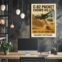 Fairchild C-82 Packet Mid-Century Military Recruitment Poster