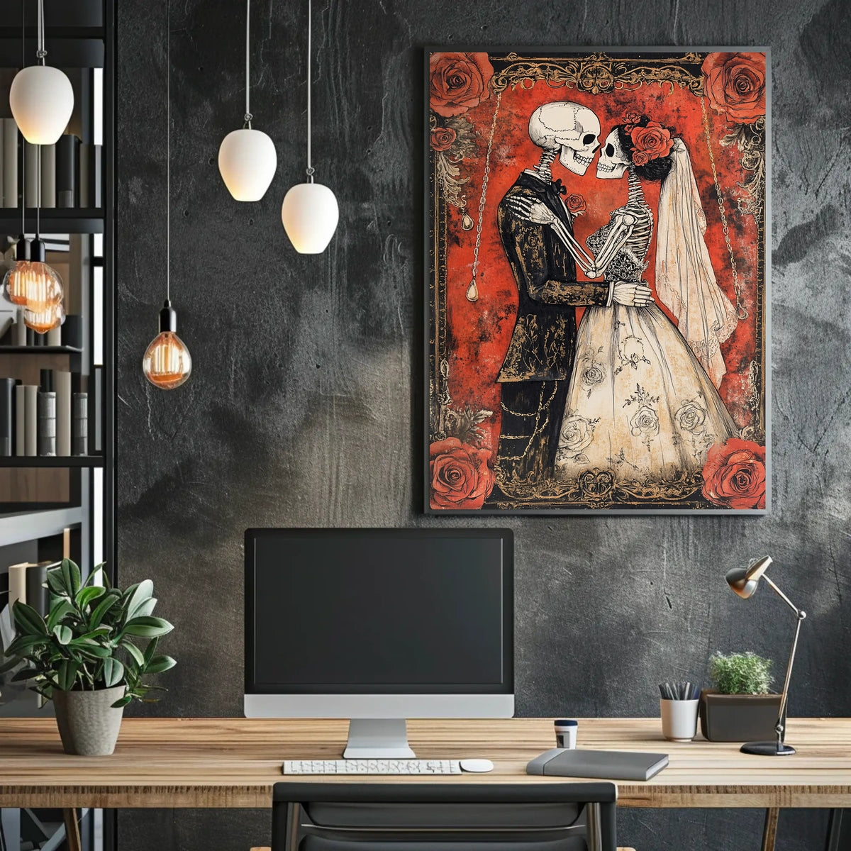 Day of the Dead Wedding Cultural Heritage Poster
