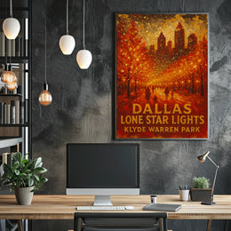 Dallas Lone Star Lights Poster