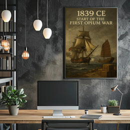 1839 CE First Opium War Historical Poster Print PosterGoat