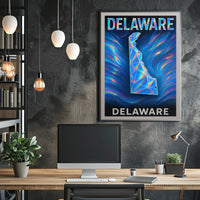 Delaware A Geometric Tribute Poster