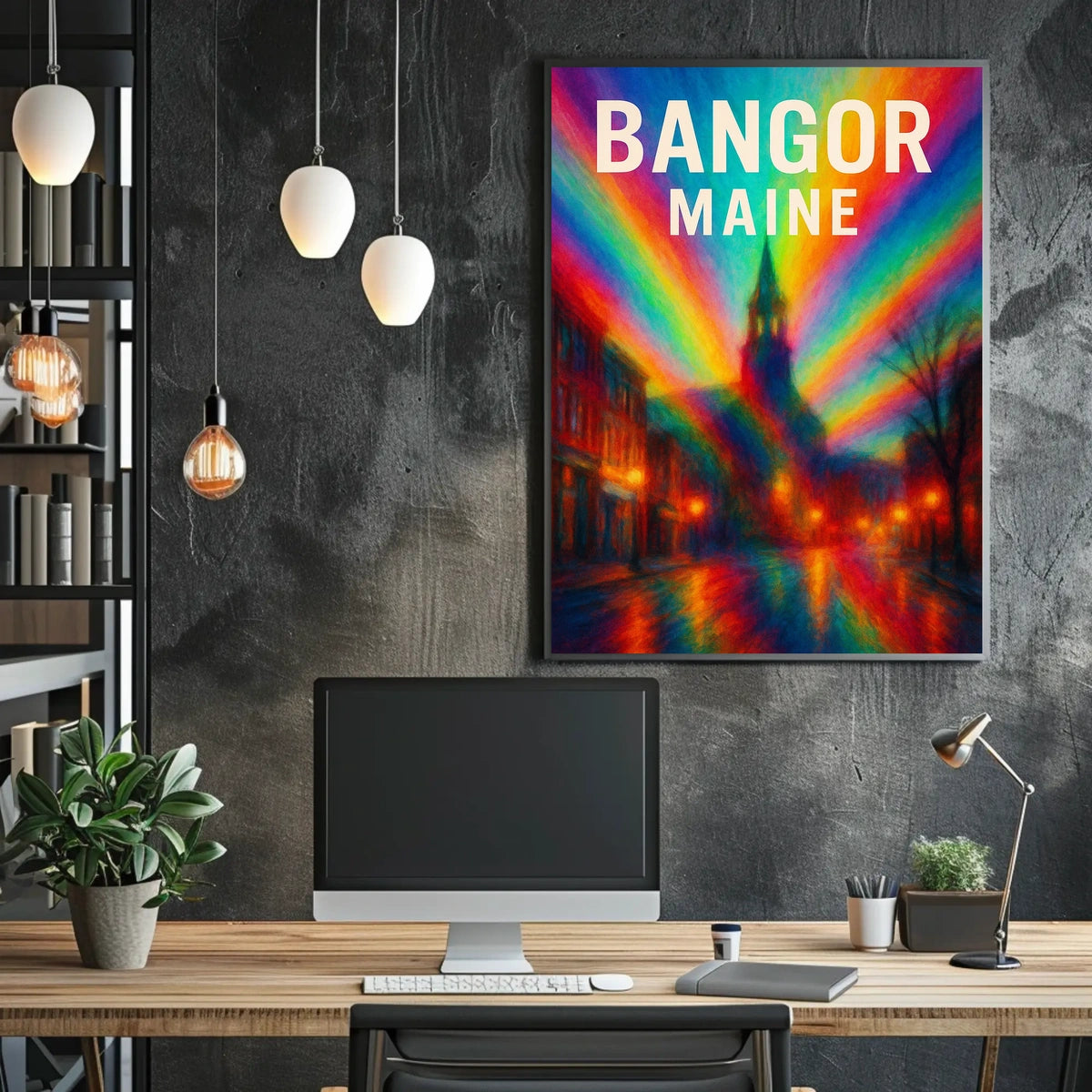Bangor, Maine A Vibrant Impression Poster