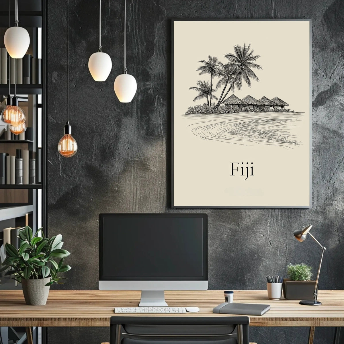 Tropical Escape Fiji Poster