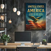 Patriotic Bald Eagle Americana Poster - Cultural or Heritage Poster PosterGoat